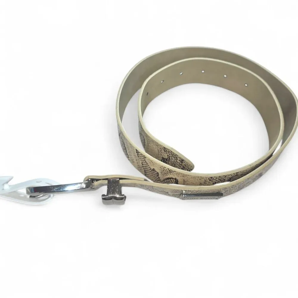Steve Madden Snakeskin Print Belt Silver Buckle NWT